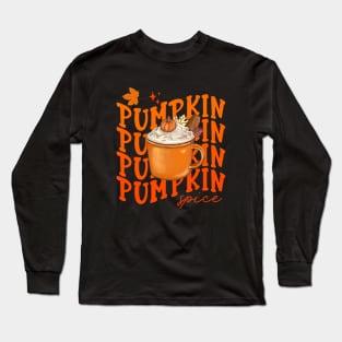 Retro Vintage Pumpkin Spice Lover Cute Fall Season Thanksgiving Long Sleeve T-Shirt